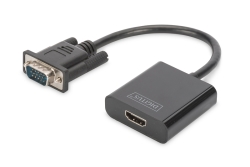 Digitus CONVERTITORE DA VGA A HDMI + AUDIO (3,5 MM) FULL HD (1080P) 15 CM