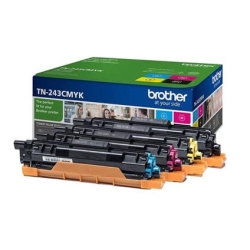 Brother TONER ORIGINALE TN-243CMYK MULTIPACK (NERO, CIANO, MAGENTA, GIALLO)