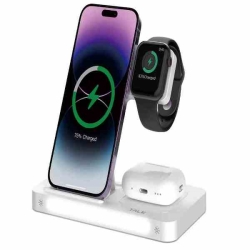 Devia STAZIONE DI RICARICA WIRELESS 3IN1 PER SMARTPHONE/SMARTWATCH/AIRPODS 15W (DEEA405C857)