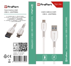 ProPart CAVO LIGHTNING - USB TIPO-A PP15LT594W (EAL150) 1.5MT BIANCO