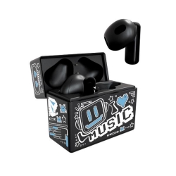 Techmade AURICOLARI EARBUDS CON PATTERN BLU TM-XM191-BKBL