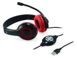 Conceptronic CUFFIE MICROFONO CCHATSTARU2R STEREO USB ROSSO