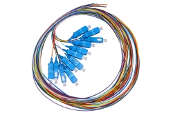 Link SET 12 CAVI PIGTAIL FIBRA OTTICA COLORATI CONNETTORI SC SINGLEMODE SIMPLEX MT 2 (LKSC12PTS)