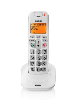 Brondi TELEFONO CORDLESS BRAVO BRIGHT BIANCO