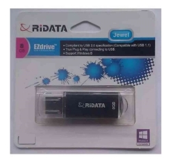 Ridata  PEN DRIVE JEWEL BLACK 8GB USB 2.0 NERO