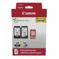 Canon CARTUCCIA ORIGINALE MULTIPACK PG-545 + CL-546 + 50 FOGLI 10X15 (8287B008)